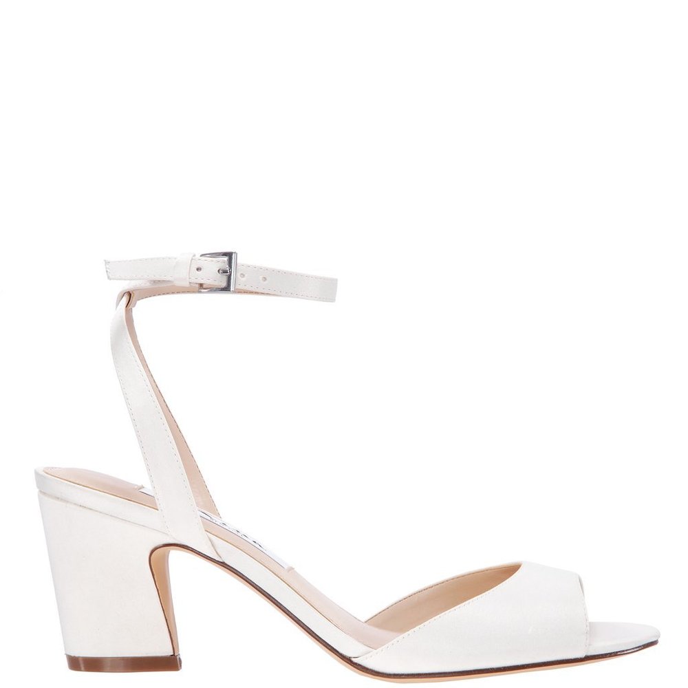 Ivory satin heels by Nina